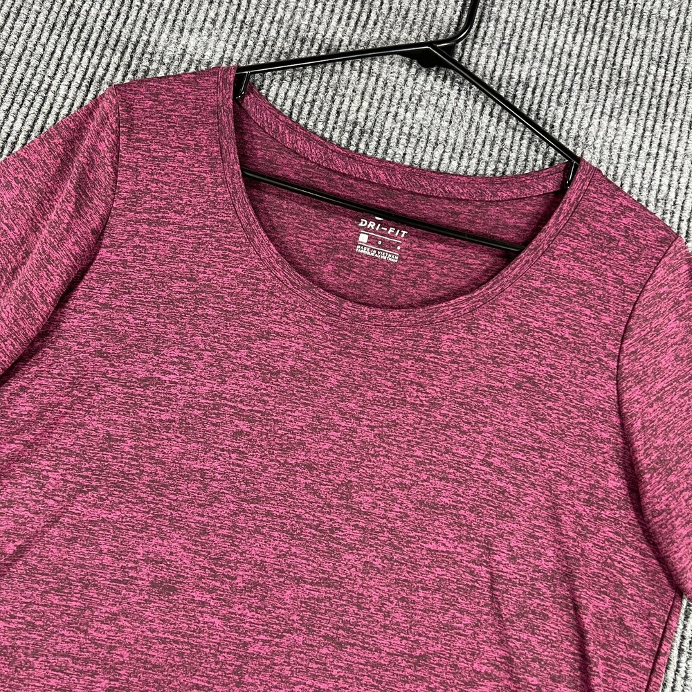 Nike Shirt Womens Large Purple Short Sleeve Dri Fit Training Workout Casual